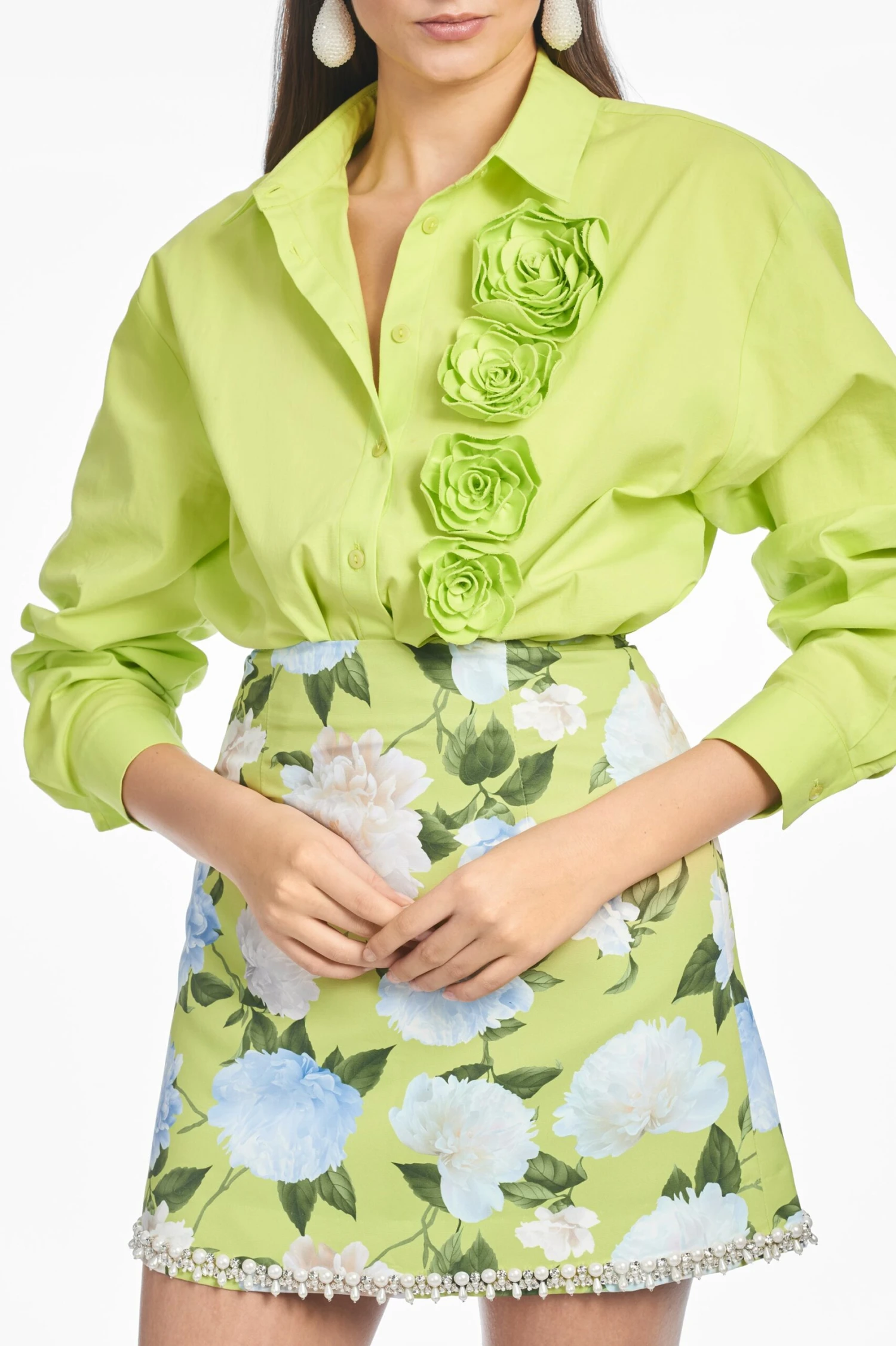 PIPER SKIRT - CITRINE PEONIES 2 PIPER SKIRT - CITRINE PEONIES - Image 2