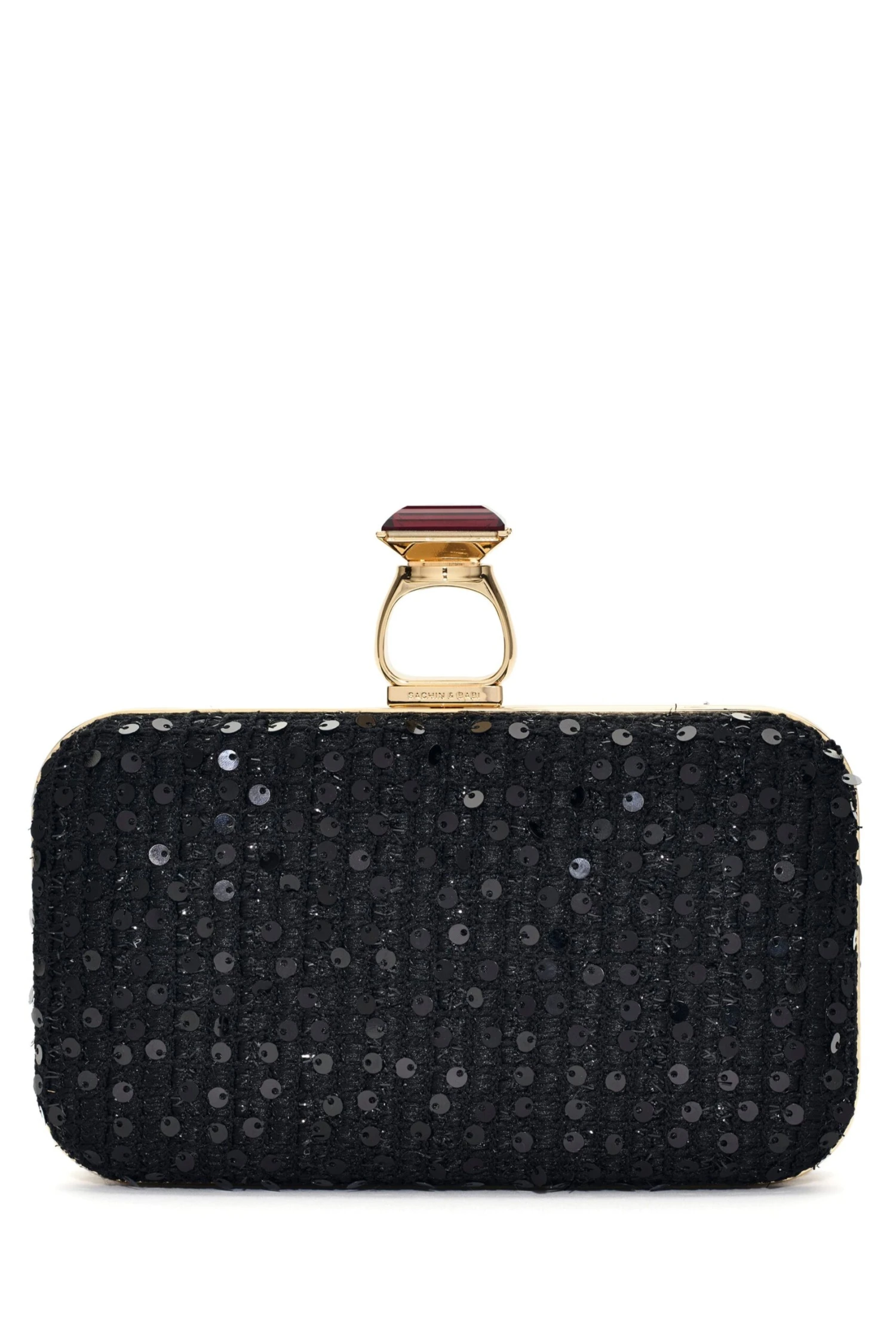 ON THE ROCKS CLUTCH - BLACK 1 ON THE ROCKS CLUTCH - BLACK