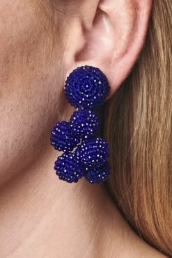 MINI COCONUTS EARRINGS - COBALT