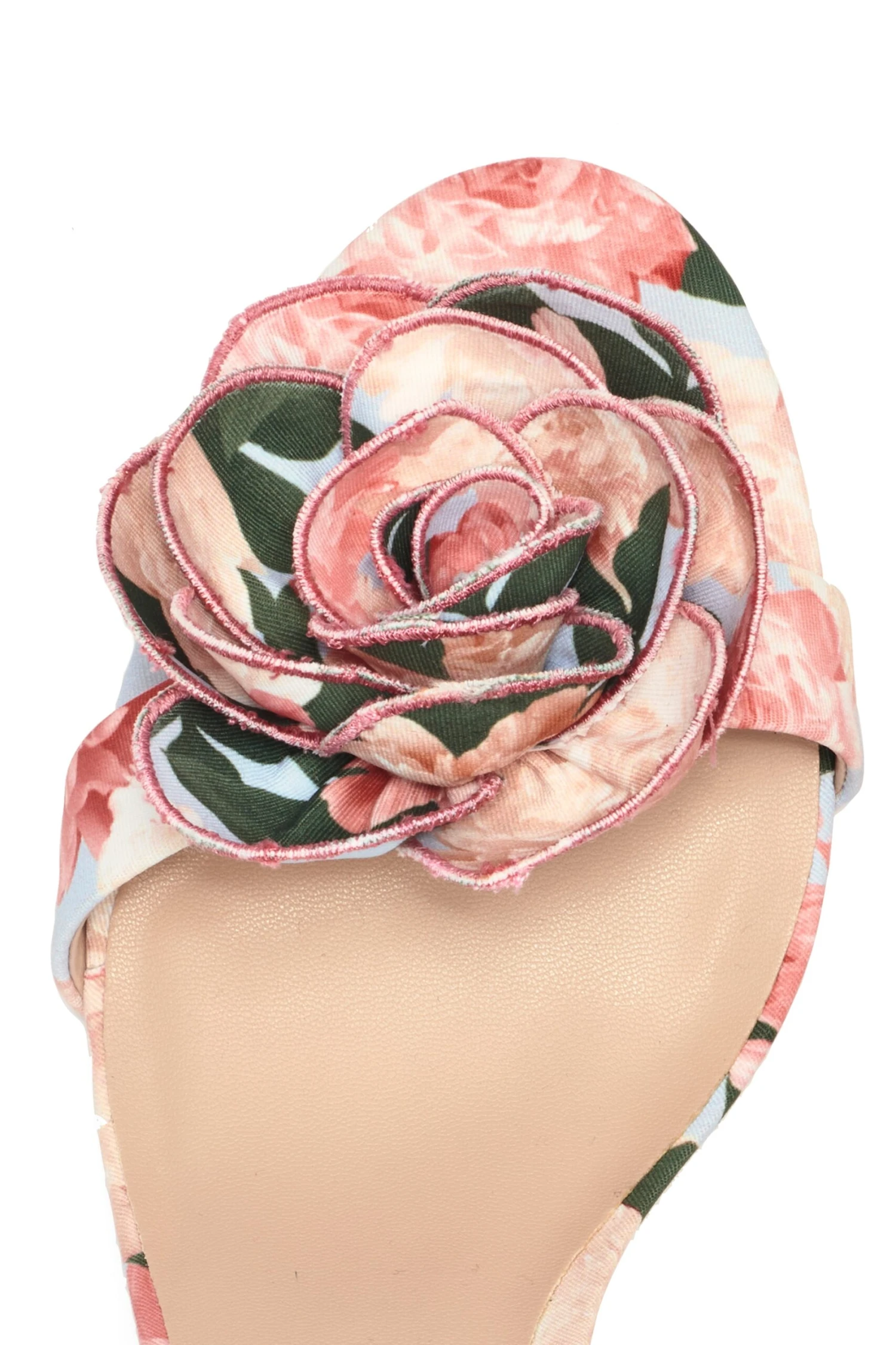 CHELSEA WITH ROSE OPEN TOE - PEACH PEONIES 2 CHELSEA WITH ROSE OPEN TOE - PEACH PEONIES - Image 2