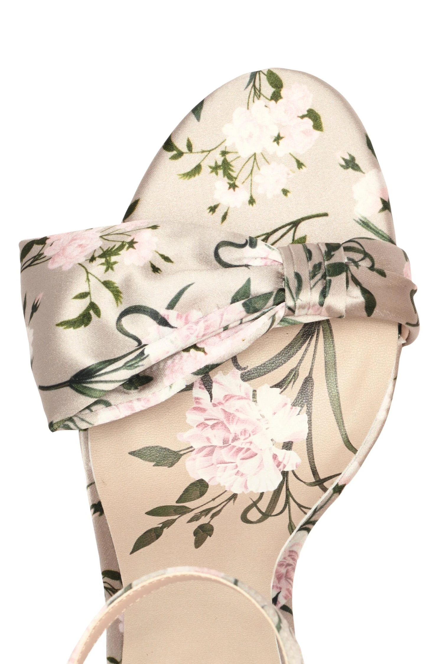 CHELSEA OBI-BOW OPEN TOE - PEWTER ENGLISH ROSE 2 CHELSEA OBI-BOW OPEN TOE - PEWTER ENGLISH ROSE - Image 2