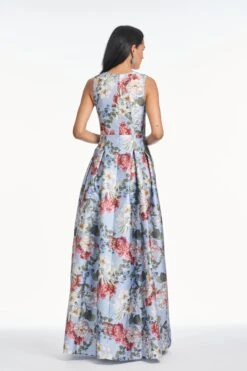 BROOKE GOWN - POWDER BLUE BOUQUET -SACHIN & BABI Clothes SHOT 17 052