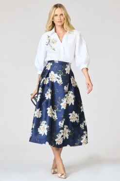 TIPPY SKIRT - NAVY NARCISSUS