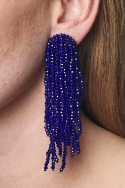 FOUNTAIN EARRINGS - COBALT