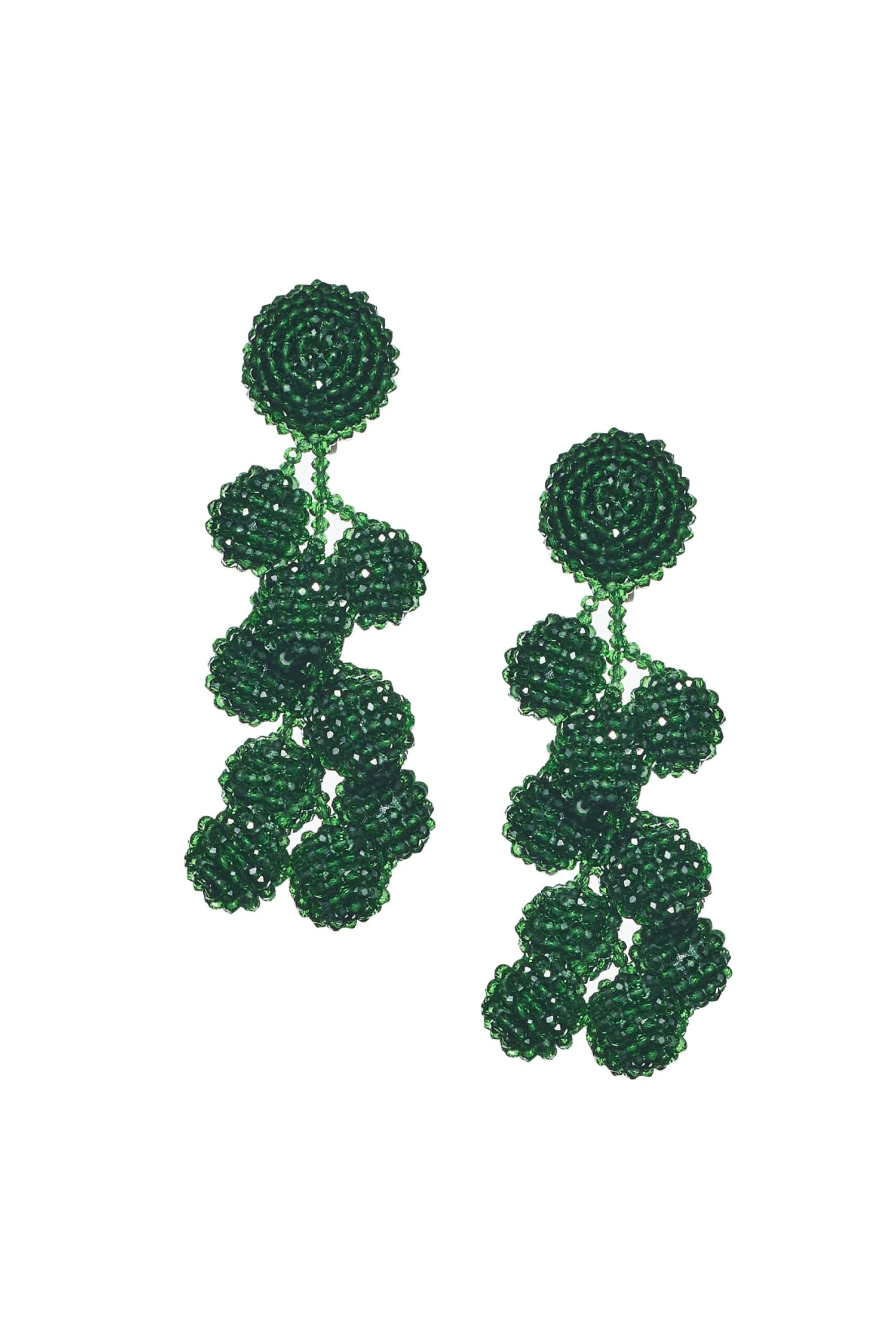 COCONUTS EARRINGS - EMERALD 2 COCONUTS EARRINGS - EMERALD - Image 2