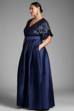 Simone Gown - Night Sky -SACHIN & BABI Clothes SIMONEGOWN NIGHTSKY SIDE1