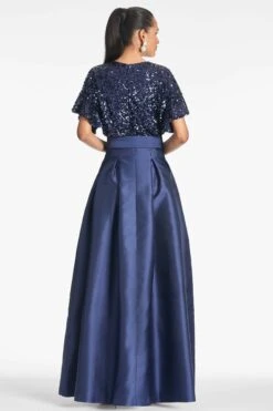 Simone Gown - Night Sky -SACHIN & BABI Clothes SIMONEGOWN MIDNIGHT BACK