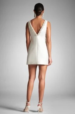 Sylvie Dress - Off White -SACHIN & BABI Clothes SYLVIEDRESS IVORY BACK