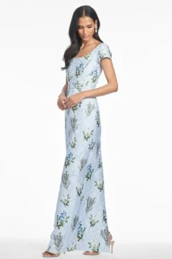 GRACE GOWN - CLOUD BLUE PANICLE 7 GRACE GOWN - CLOUD BLUE PANICLE -SACHIN & BABI Clothes T251G16 452 4