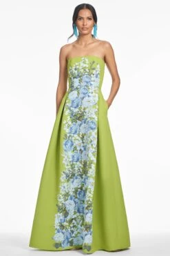 LARISA GOWN - PERIDOT CASCADE -SACHIN & BABI Clothes T252G23 325 2