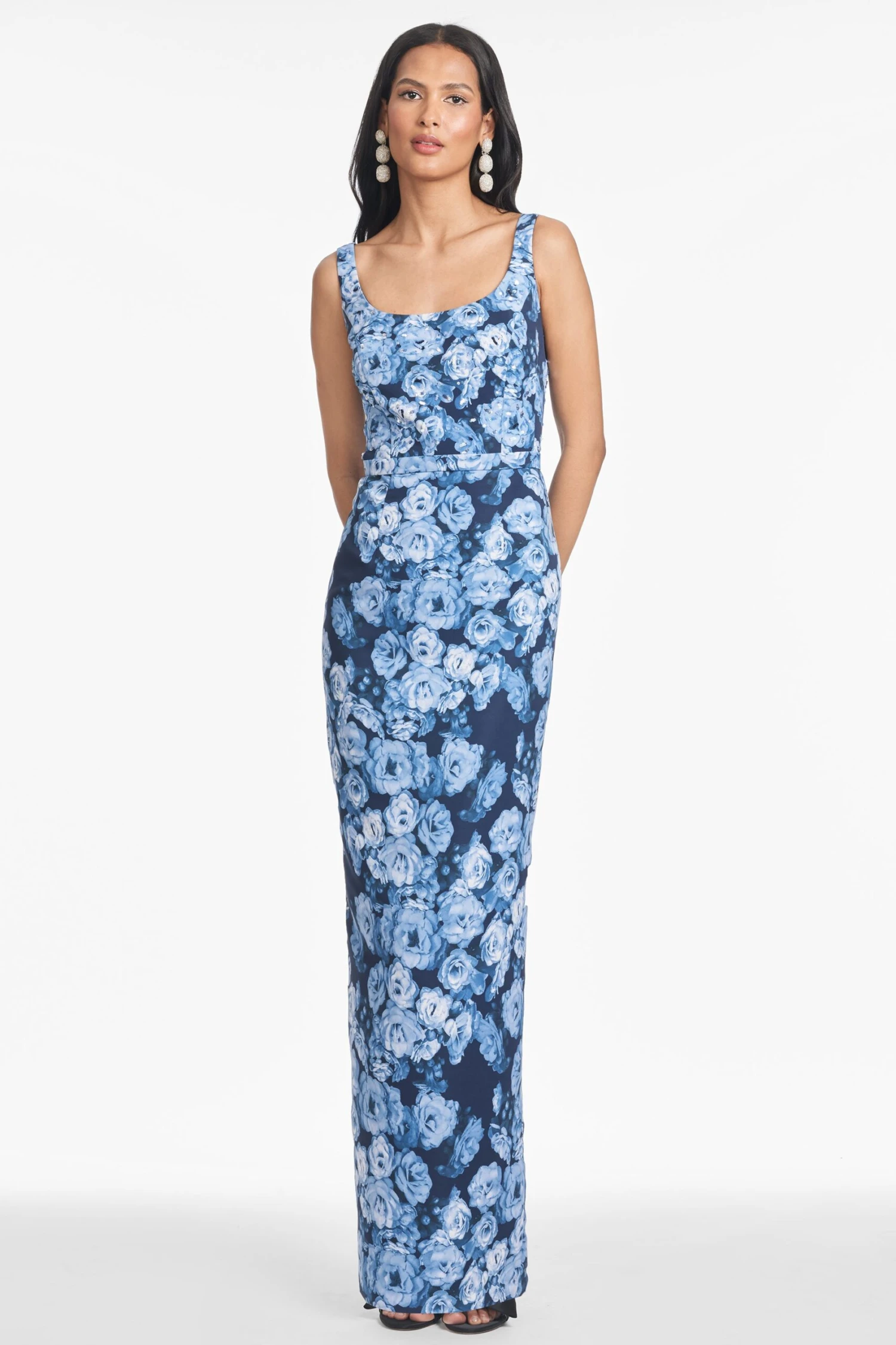 LANA GOWN - WILD SAPPHIRE ROSES 1 LANA GOWN - WILD SAPPHIRE ROSES