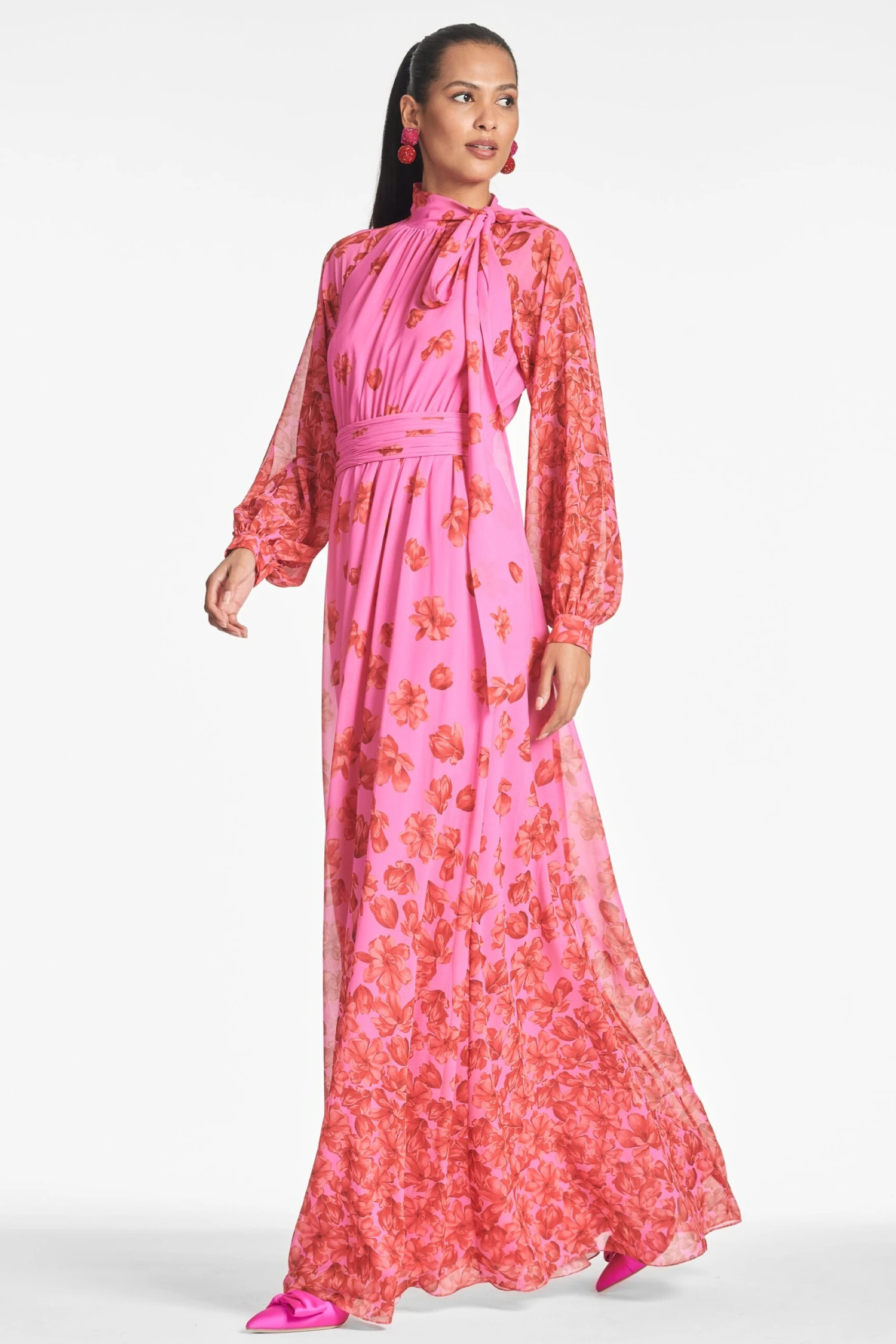 Vera Gown - Rose/Vermillion 2 Vera Gown - Rose/Vermillion - Image 2