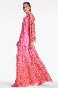 Vera Gown - Rose/Vermillion 10 Vera Gown - Rose/Vermillion -SACHIN & BABI Clothes VERAGOWN ROSEVERMILLION SIDE 4ec2f734 9976 4b97 9ff0 6d765417d91d