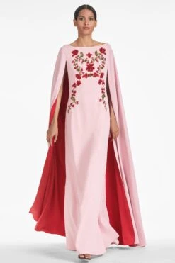 Vittoria Gown - Morganite/Ruby -SACHIN & BABI Clothes VITTORIAGOWN MORGANITE RUBY FRONT2