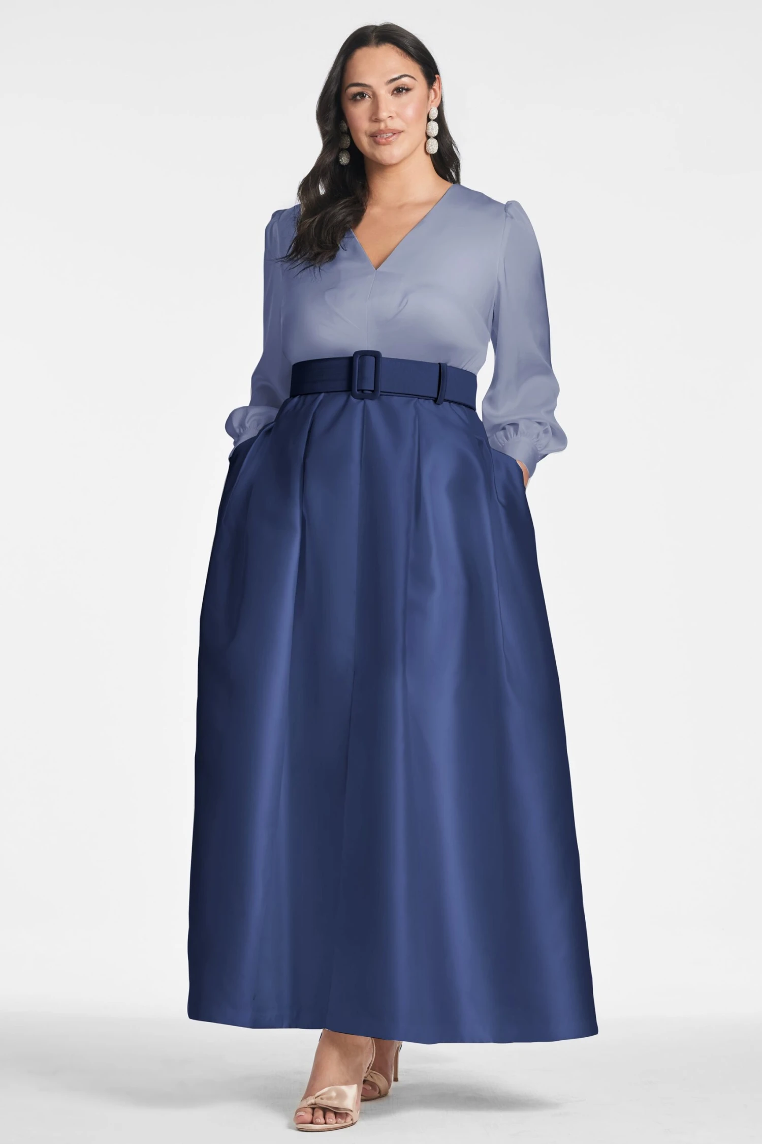 Zoe Gown - Cool Grey/Night Sky 6 Zoe Gown - Cool Grey/Night Sky - Image 6