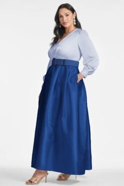 Zoe Gown - Periwinkle/Eclipse -SACHIN & BABI Clothes ZOEGOWN PERIWINKLEECLIPSE SIDE2