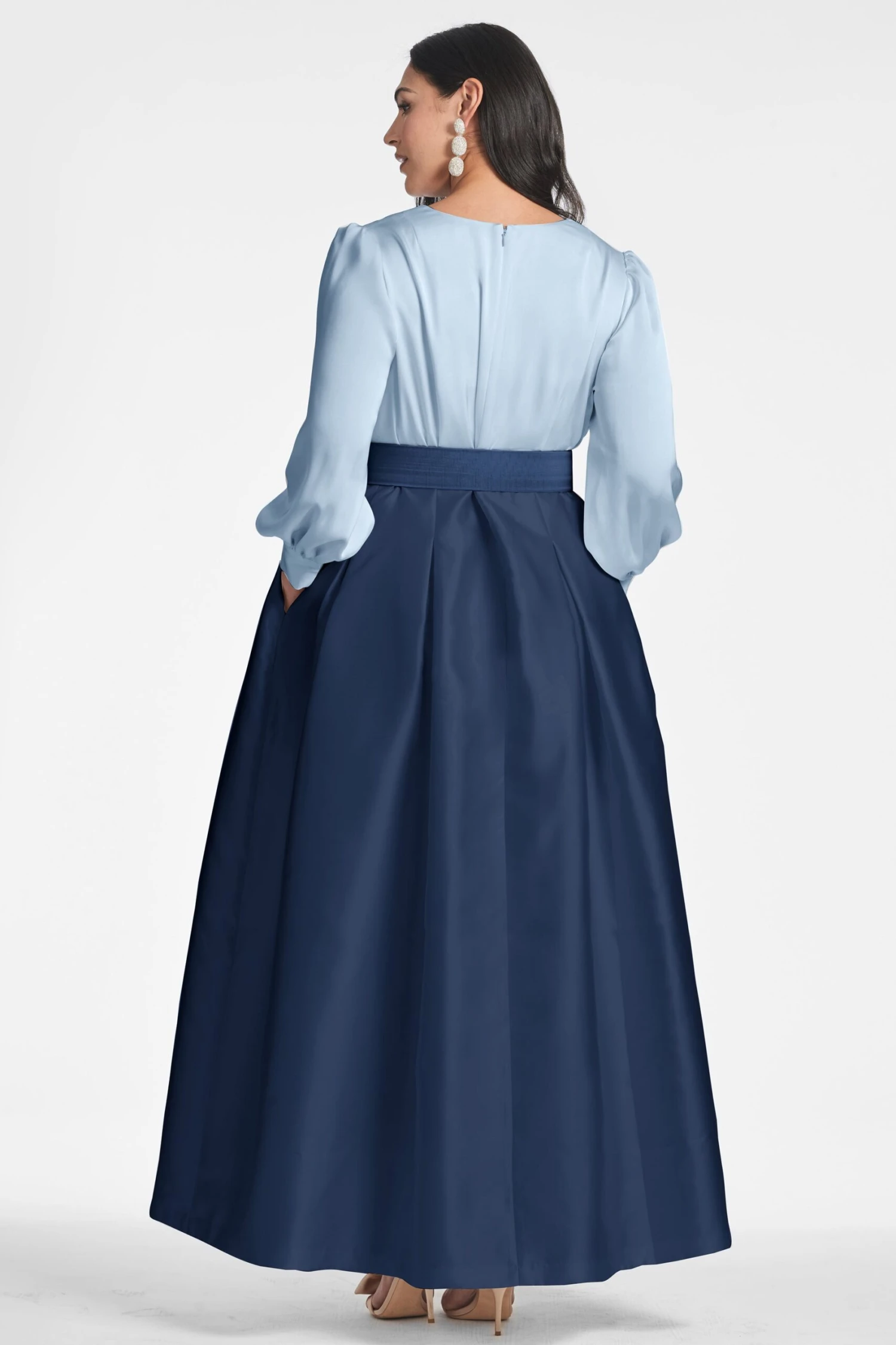 Zoe Gown - Slate/Navy 7 Zoe Gown - Slate/Navy - Image 7