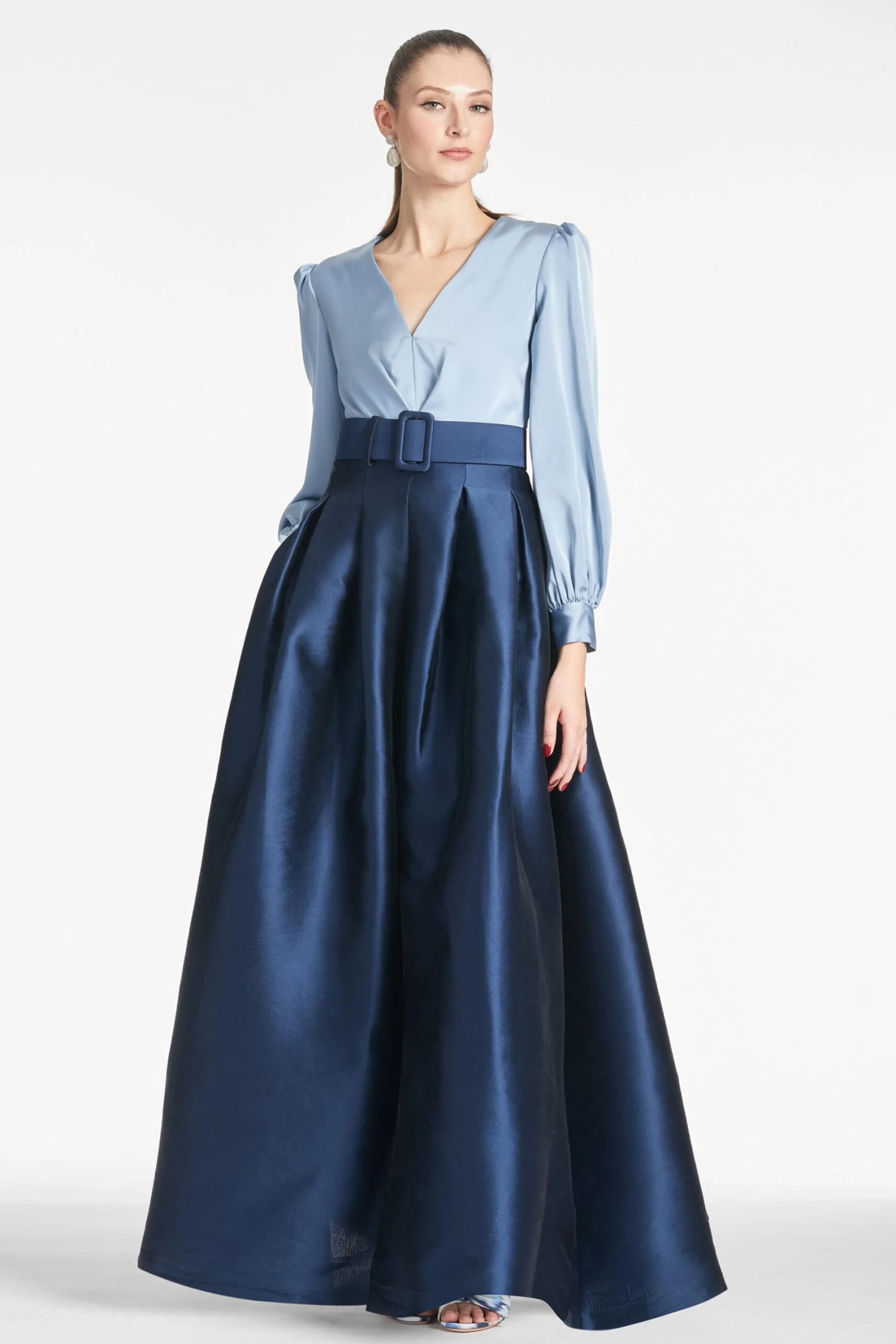 Zoe Gown - Slate/Navy 2 Zoe Gown - Slate/Navy - Image 2