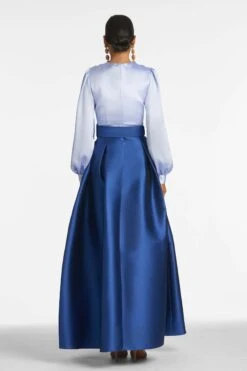 Zoe Gown - Periwinkle/Eclipse -SACHIN & BABI Clothes Zoe Gown Periwinkle Eclipse Back