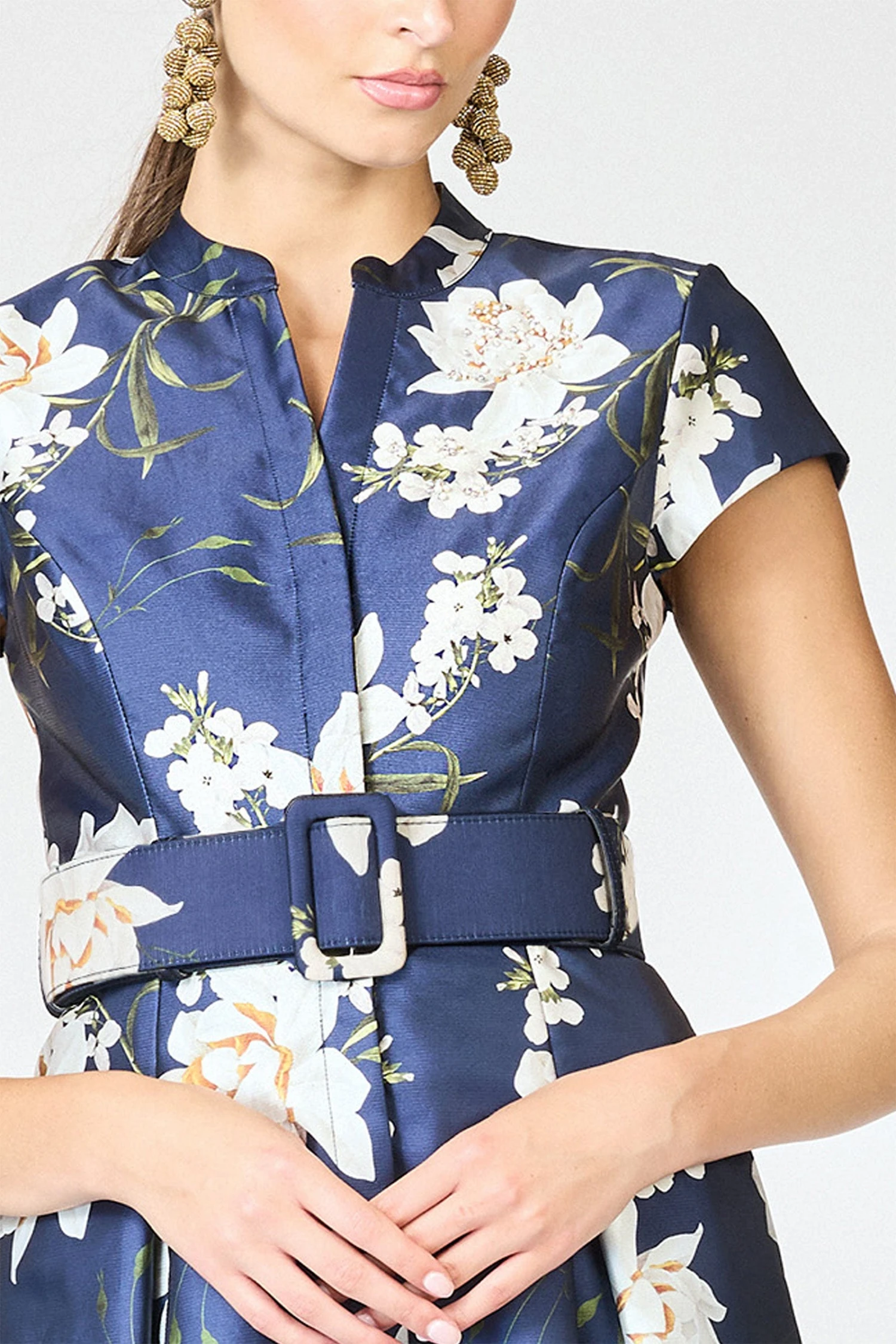 EMBELLISHED MARTA GOWN - NAVY NARCISSUS 2 EMBELLISHED MARTA GOWN - NAVY NARCISSUS - Image 2