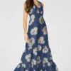 RORI GOWN - STEEL BLUE CORSAGE